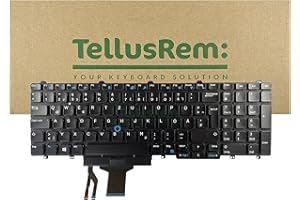 TELLUSREM Teclado de respuesto Español sin retroiluminación para DELL Latitude E5550 E5570 5580 5590
