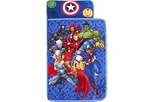 IDEA NUOVA Super Soft Plush Toddler Quilted Nap Mat with Built in Blanket and Pillow