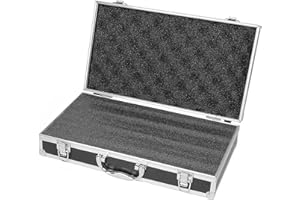 Musiin Pro Medium Size Audio Device Microphone Carrying Case, Customizable Pre-Diced Foam, Aluminum Alloy Sturdy Build, Ideal for Audio Device Wireless Mic System Storage Gear Storage Transportation