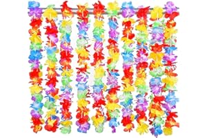 NIWWIN 20 Pezzi Hawaiian Ruffled Flower Lei Luau Floreale Leis per Abito, Spiaggia a Tema Decorazioni per Feste
