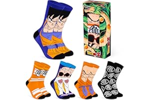 Dragon Ball Z Calcetines Hombre - 5x Pack Calcetines Hombre - Talla 40-46, Calcetines Algodon Hombre - Regalo Navidad