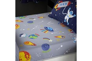 Catherine Lansfield Lost In Space enkel formsytt lakan