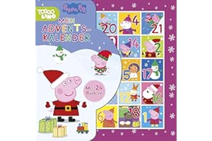 Peppa Pig Adventskalender: 24 Büchlein aus stabiler Pappe mit Aufhängern in wiederverschließbarer Box. Für Kinder ab 3 Jahren.