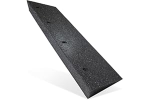 HASKYY Rampe d’accès en caoutchouc noir - Largeur : 50 - 100 cm - Hauteur : 45 - 70 - 110 mm - Cale en caoutchouc pour fauteuil roulant, seuil de porte, voiture