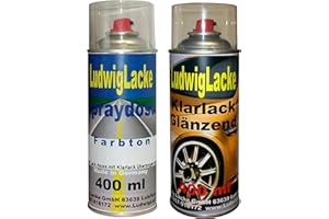 ‎LUDWIGLACKE Ludwiglacke Phantomschwarz LZ9Y für Audi Spraydosen Set Autolack & Klarlack je 400ml
