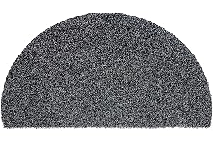 Carpido Wycieraczka wewnętrzna antracytowa, półokrągła 60 x 90 cm – antypoślizgowa – wycieraczka na zewnątrz odporna na warunki atmosferyczne – dywanik pod drzwi z efektem szczotkowania