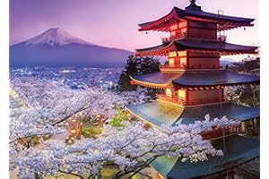 AVEJOYS Puzzle Adulte 1000 Pièces Fuji Fleurs de Cerisier 70x50cm Puzzles pour Adultes Jeu éducatif Défi Jouets 1000 Pièces Puzzles pour Adultes Enfants