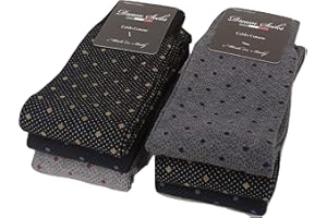 DREAM SOCKS 6 PAIA di calze calzini UOMO LUNGHE caldo cotone elasticizzate,100% Made in Italy,vari assortimenti