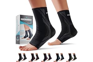 KINETIC EVOLUTION elastische Fußbandage für Damen und Herren. Ideal für Sportarten wie Tennis und Laufen. Verstellbar, bequem und strapazierfähig, links und rechts verwendbar. (XL, Schwarz)