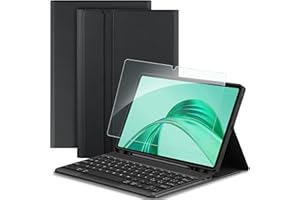 EasyAcc Cover Honor Pad X8a 11 Pollici 2024 con Pellicola Protettiva, Tastiera Italiana, Custodia Rimovibile con Portapenne, Nero