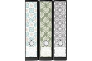 AUSGEWÄHLT VERPACKT Ordnerrücken Etiketten selbstklebend – 9 Aufkleber zum Beschriften – für Ordner A4 breit – Klebeetiketten als Rückenschilder für Ordner breit – opak: Untergrund scheint nicht durch - ORIENTALISCH