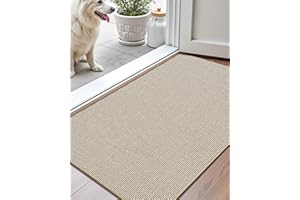 COLOR&GEOMETRY Wycieraczka wewnętrzna 44x76 cm, smukła, antypoślizgowa, mata zatrzymująca brud, absorbuje wodę, pleciona strukturalna, khaki