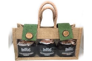 Mrs Bridges Scottish Berry Preserve Triple jar Jute Bag Collection Luxury Strawberry, Blackcurrant, Raspberry