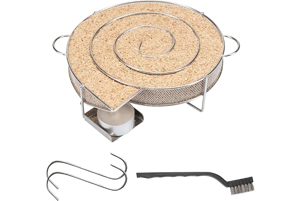 Spirale Fumoir à Froid - Fumoir Serpentin - Générateur de Fumée - pour Fumer dans Le Gril Bouilloire - Rondes