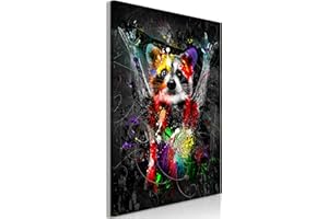 decomonkey - Impression sur Toile Intissée Animau Abstrait 60x90 1 Pièce - Tableau Décoration Appartement Cadre en Bois Photo Déco Salon Image Esthétique Peinture sur Toile Maison