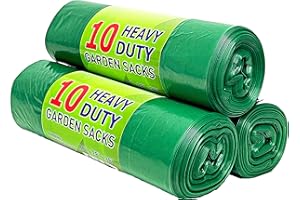 REQUISITE NEEDS 30PK Heavy Duty Bin Liners, 100 Litre Refuse Sacks Pack of 10 X 3, 60 m Garden Waste Bags