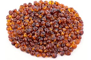 Bernstein Perlen im Barock-Stil - Poliert und Roh 100% Naturliche Baltischen Harz Stein 5–6 mm Lose mit Locher Mehrere Farben – Amber Culture