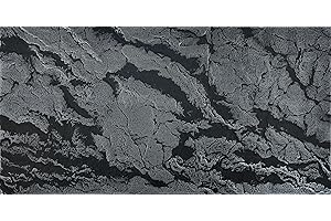 DECCART - Panneaux muraux 100x50 cm - Panneau mural decoratif 3d - Decoration deco murale Salon - Revetement decorative mural - Wall panel - Faux mur - Boulder Silver - 1 pièce (0,5 m²)