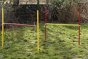 WUZZMANN TRADING 2 X Agility-ÜBUNGS-HÜRDEN-Set IN ROT/GELB, ORIGINAL WUZZMANN
