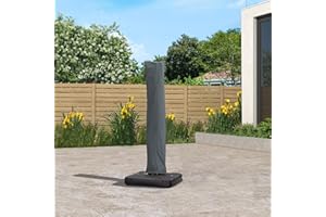 PURPLE LEAF Garden Parasol Cover UV Resistant Outdoor Offset Cantilever Umbrella Cover with Zipper and Rod for Patio (Grey, Large)