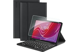 ‎EASYACC EasyAcc Tastatur Hülle Kompatibel mit Lenovo Tab M11 TB330 2024 mit Schutzfolie, [QWERTZ Deutsches], Abnehmbar Tastatur Schutzhülle mit Pencil Halter, Schwarz