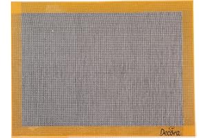 Decora, 9260256 Tappetino Microforato in Silicone, lavabile e riutilizzabile. Resistente fino a -40°C + 230°C, perfetto per la cottura di biscotti e pasta frolla, Dim. 385 x 285 mm