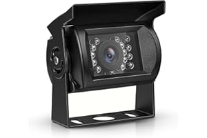 電気エキスパート Cocar Camion Telecamera Retromarcia Impermeabile Visione Notturna Robusto Infrarossi CCD HD CCTV per Camion Auto e Furgoni MWS Non-Immagine Speculare - DC 12v-24v