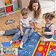 KC Cubs Kev & Cooper Playtime Collection ABC, Numbers and Shapes Educational Area Rug - 100 cm x 150 cm