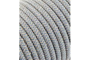 Merlotti Câble électrique Rond revêtu de Tissu, Beige, 20.378