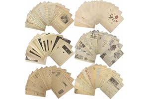 NIBOKEN Carta Scrapbooking 180 Fogli, Scrapbook Paper Vintage Journaling, Washi Accessori Decoupage per Bullet Journal Aesthetic Album Diario Artigianato Collage Foto
