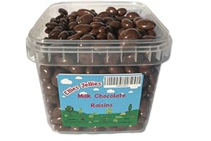 Ellies Jellies Milk Chocolate Raisins 720g Square Tub