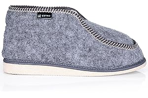 ESTRO Damskie Kapcie Wełniane Ciepłe Zimowe Pantofle Męskie z Podeszwą Antypoślizgową B05