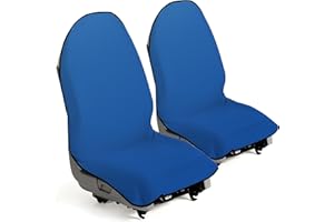 lebogner Car Seat Towel Cover for Post Gym Workout, Running, Swimming, and Hiking, 2 Pack Universal Fit Anti-Slip Waterproof Sweating Bucket Seat Protector for Cars, SUVs and Trucks, Blue