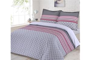 Vision Tracy poszwa na kołdrę z 2 pasującymi poszewkami na poduszki, bawełna, szara, 260 x 240 cm