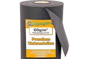 AQUAGART 24m² tessuto non tessuto per orto, tessuto non tessuto antierbacce, tessuto non tessuto per pacciamatura, tessuto non tessuto 60g larghezza 1,6m