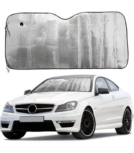 Parasole Auto A1 Sunshades | Telescopico Ripiegabile Con Custodia | Protezione Cruscotto E Interni