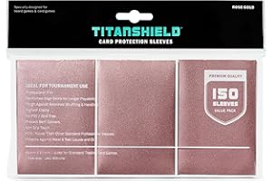 TitanShield (150 pochettes or rose) compatibles avec Pokemon, MTG Magic The Gathering, Lorcana, jeux de société et cartes à collectionner 66 x 91 mm