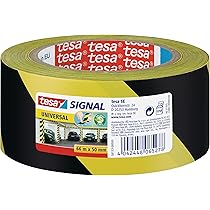 Nastro Catarifrangente Giallo Nero 5cm X 10m - Adesivo Di Sicurezza Per Avviso Pericolo, PVC - Foto 2