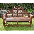 Richmond Large Hardwood Garden Bench FSC® Certified Lutyens Marlboro Style 165cms Great Outdoor Furniture For Your Garden or Patio Marlborough