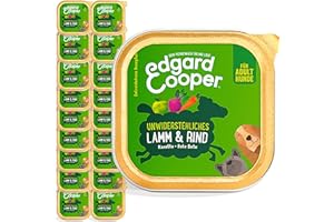 Edgard & Cooper karma dla dorosłych, mokra karma dla dorosłych, bez zbóż, mokra karma, naturalna żywność, 150 g x 11, świeża jagnięcina i wołowina, zdrowa żywność, smaczna, zrównoważona, wysokiej