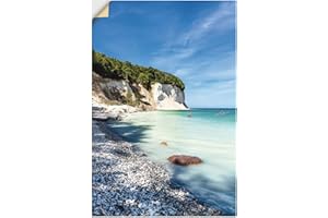 ‎ARTLAND ARTland Wandbild selbstklebende Vinylfolie 20 x 30 cm Landschaften Küste Foto Blau Kreidefelsen auf der Insel Rügen T1UI