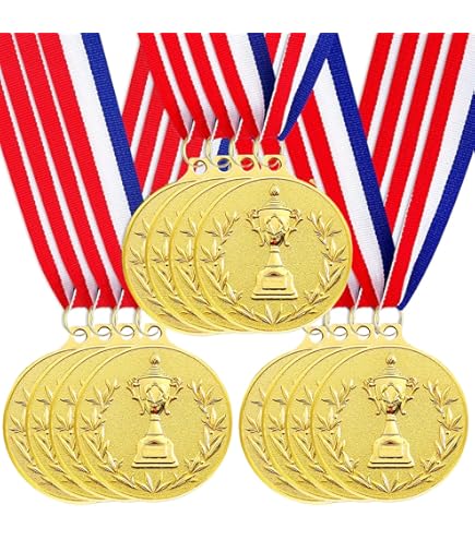 Médaille De Récompense Pour Enfants, Médaille D'or Avec Rubans De Cou