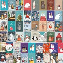 Tom Smith Luxuriöse Weihnachtskarten-Set – 10 Karten Mit Briefkasten-Motiv, Inkl. Umschläge & Siegelaufkleber, Plastikfrei & Recycelbar, Made In UK