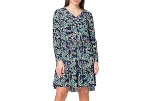 TOM TAILOR 1024256 Robe à Motifs avec Fronces incrustées Femme