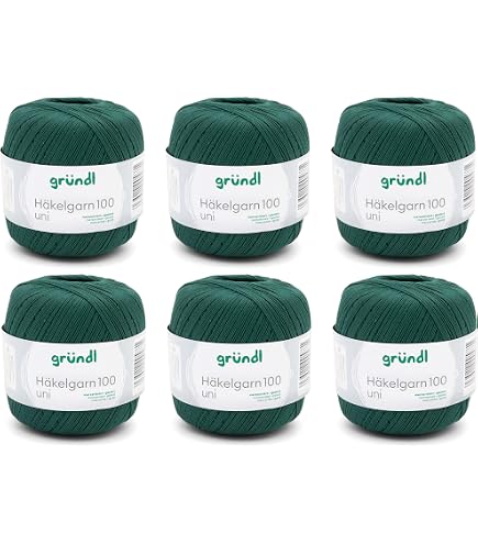 Anchor Freccia - Gomitolo Di Cotone Egiziano Per Uncinetto, Spessore 12, 100% Cotone, Colore Verde 00218 - 2