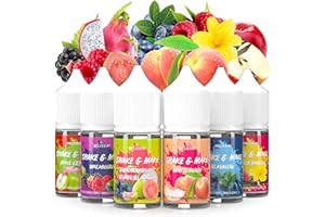 ‎BELISSIA Belissia Shake and Make Greatest Hits - 6 x 30ml hochdosiertes Lebensmittelaroma - zum Nachfüllen - Für Backen, Speisen, Getränke, Shakes, DIY & Raumduft - Vegan & ohne Zusatzstoffe