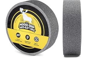 Safestep Moose Grip Anti-Rutsch-Band | Premium Medium Grain Anti-Rutsch-Band für Stufen, Rampen & Böden | High-Traction, Durable, PVC-frei & UV-resistente Sicherheit Grip | 15m x 5cm Grau
