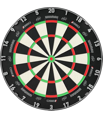 Winmau Set Freccette Con Bersaglio Professionale E Cabinet In Legno - Ideale Per Giocatori Esigenti