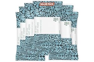 Lingettes humides à l'huile d'arbre à thé - 144 lingettes (6 paquets) | Nettoyant contre la transpiration, la saleté et le maquillage | Rafraîchissantes et rafraîchissantes | Hygiène nomade