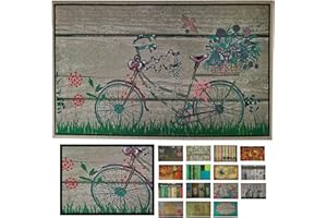 LUCA HOME LucaHome - Felpudo Entrada casa de Goma-Flocada 40x70 cm Arizona Forma Base Antideslizante- fácil Limpieza- Felpudo Absorbente Acolchado- Fepudo para Exterior e Interior (Bicicleta)